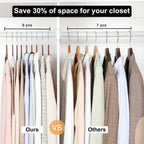 TOPIA HANGER Wooden Hangers 30 Pack, 0.28-inch Thick Slim Wood Clothes Hanger with Flat Design and Smooth Notches, Lightweight Space Saving Hangers for Shirt, Coat, Camisole (Walnut)-CT31WA