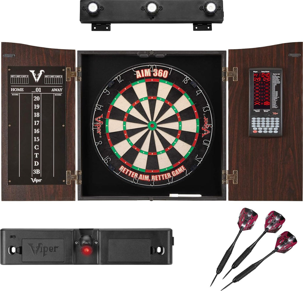 Deluxe Dartboard Cabinet with Integrated Pro Score and Cricket Scoreboard