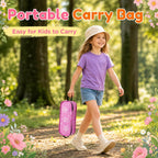 Kids Camping Chair, Kids Beach Chair, Flowers, Carry Bag | Lightweight kids folding chair for camping and beach adventures, perfect as a toddler beach chair with durable steel frame.