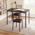 Dining Table Set for 4, 5 Piece Kitchen Table and Chairs Set with Upholstered Thick Cushion, Space Saving Dinette Set with Metal Frame for Small Spaces, Apartment, Breakfast Nook