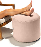 Jaxx Spring Indoor/Outdoor Bean Bag Pouf Ottoman, Sunbrella Petal