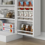 Anwick 5-Tier Kitchen Pantry Cabinet,Freestanding Buffet Cupboard with Doors & Adjustable Shelves,41" Food Pantry Storage Cabinets for Small Dining Room Living Room (White)