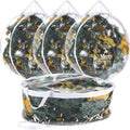 4 PCS Clear Wreath Storage Bag, 24x8 Inch Christmas Wreath Storage Container, Heavy Duty PVC Wreath Protector with Handle for Xmas Holiday Seasonal Wreath Garland (White)