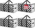 BETU 4 Pack Moving Bags Moving Storage College Dorm Camping Packing Travel PE Heavy Duty, Sturdy Handle, Zipper Large Storage Tote Bag Moving Boxes Box Alternative - White Plaid 29L x 15W x 15H