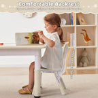 DOREROOM Adjustable Toddler 2 Chairs Set, 3 Level Adjustable Children’s Chair for Age2-8, Durable and Lightweight, Maximum Load-Bearing 180LBS, Plastic Kids Chairs for Classroom/Daycare/Home