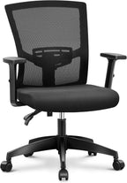 MAISON ARTS Mesh Office Chair Ergonomic Home Desk Chair Mid-Back Computer Task Chair with Breathable Mesh and Adjustable Armrests for Home Office