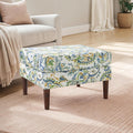 Convenience Concepts Designs4Comfort Marlow Ottoman 27" - Mid-Century Modern Upholstered Footrest & Seat for Living Room, Bedroom, Hallway, or Entryway, Paisley Fabric