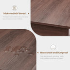 GarveeHome Farmhouse Dining Table for 6-8 People, 71 in Long Kitchen Tables with Wooden Sturdy Frame, 6 ft Large Rectangular Dinner Table for Dining Room, Kitchen (Brown, 71" Non-extendable)