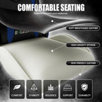 Bigzzia Gaming Chair, Computer Game Chair with Lumbar Support, Comfortable Video Game Chairs for Adults Kids, Racing Style Gamer Chair with 360°-Swivel Seat and Headrest（Blue）