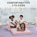 Lifetime 280094 Kid's Picnic Table, Size 1, Almond and Delta Children Serta Perfect Sleeper Extra Wide Convertible Sofa to Lounger, Comfy 2-in-1 Flip Open Couch/Sleeper for Kids, Pink
