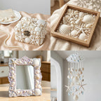 Fangoo 12 Kinds White Natural Beach Seashells Starfish Various Sizes Ocean Conchs Scallops Decorations for Nautical Themed Party DIY Craft Fish Tank Vase Fillers Home Wedding Decorations