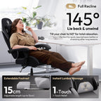 Dowinx Big and Tall Gaming Chair Fabric with Footrest Pocket Spring Cushion for Home Office, High Back Recliner Height Adjustable Ergonomic Comfy Cloth Computer Desk Chair, Black Grey