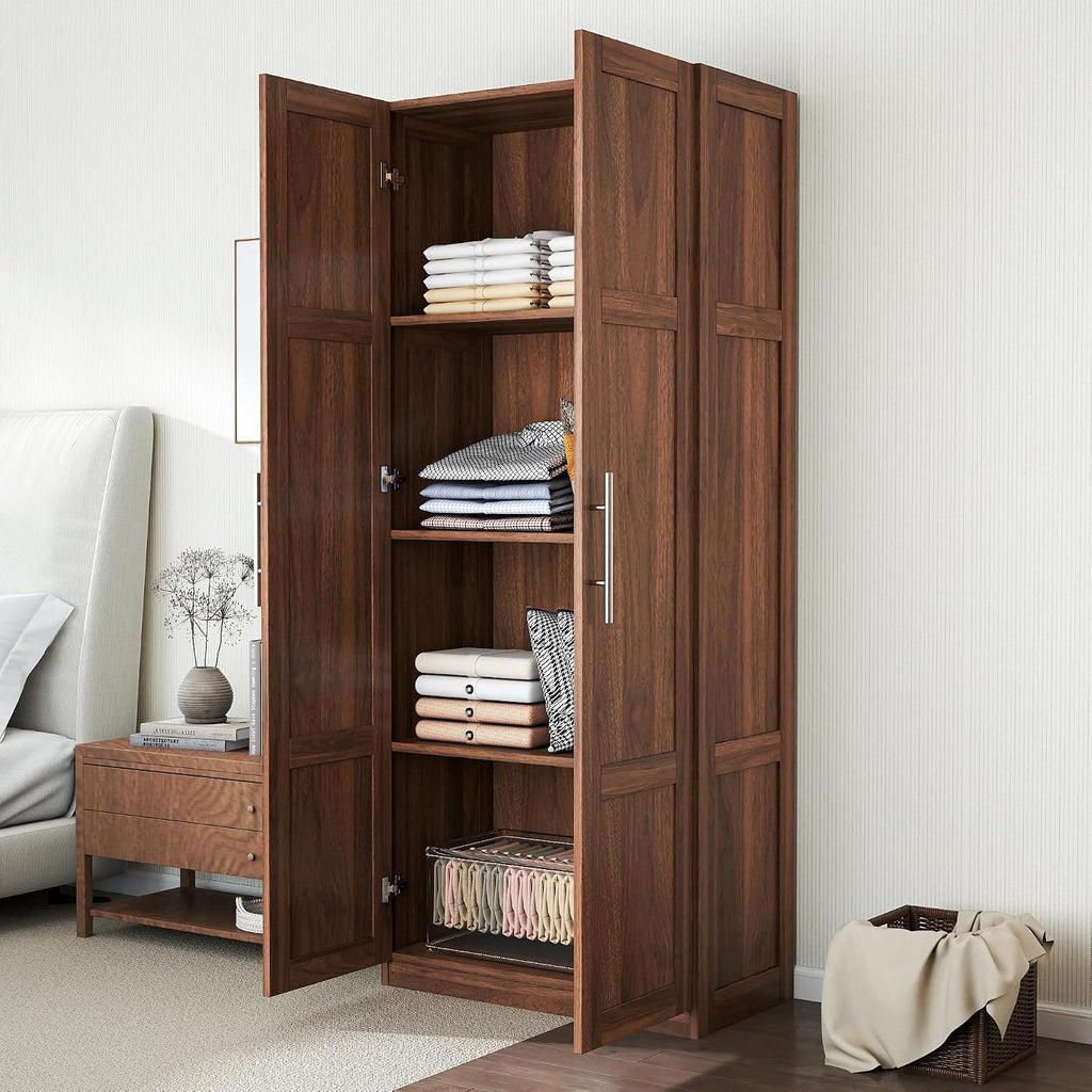 Pantry Cabinet, Kitchen Pantry Storage Cabinets with 2 Door and 3 Shelves, Pantry Storage Cabinet, Cupboard for Kitchen, Dining Room and Living Room.