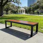 Outdoor Patio Park Benches, Outdoor Benches Weatherproof, Suitable for porches, patios, Gardens, lawns, Balconies, backyards 120cm/47.2in