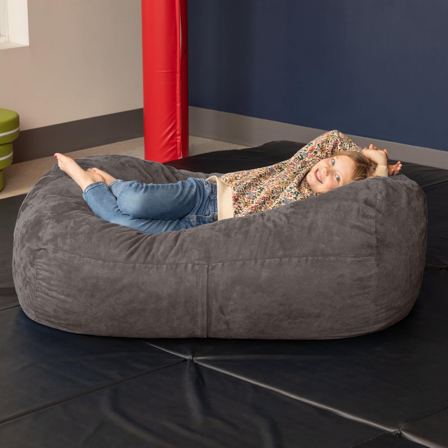 Jaxx Sofa Saxx 4-Foot Bean Bag Lounger, Charcoal
