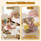 Clear Stuffed Animal Storage Chair, 37.4 x 37.8 Inch Upgraded 0.35mm PVC Waterproof Plushy Organizer, 330lbs Weight Capacity Bean Bag for Kids Adults