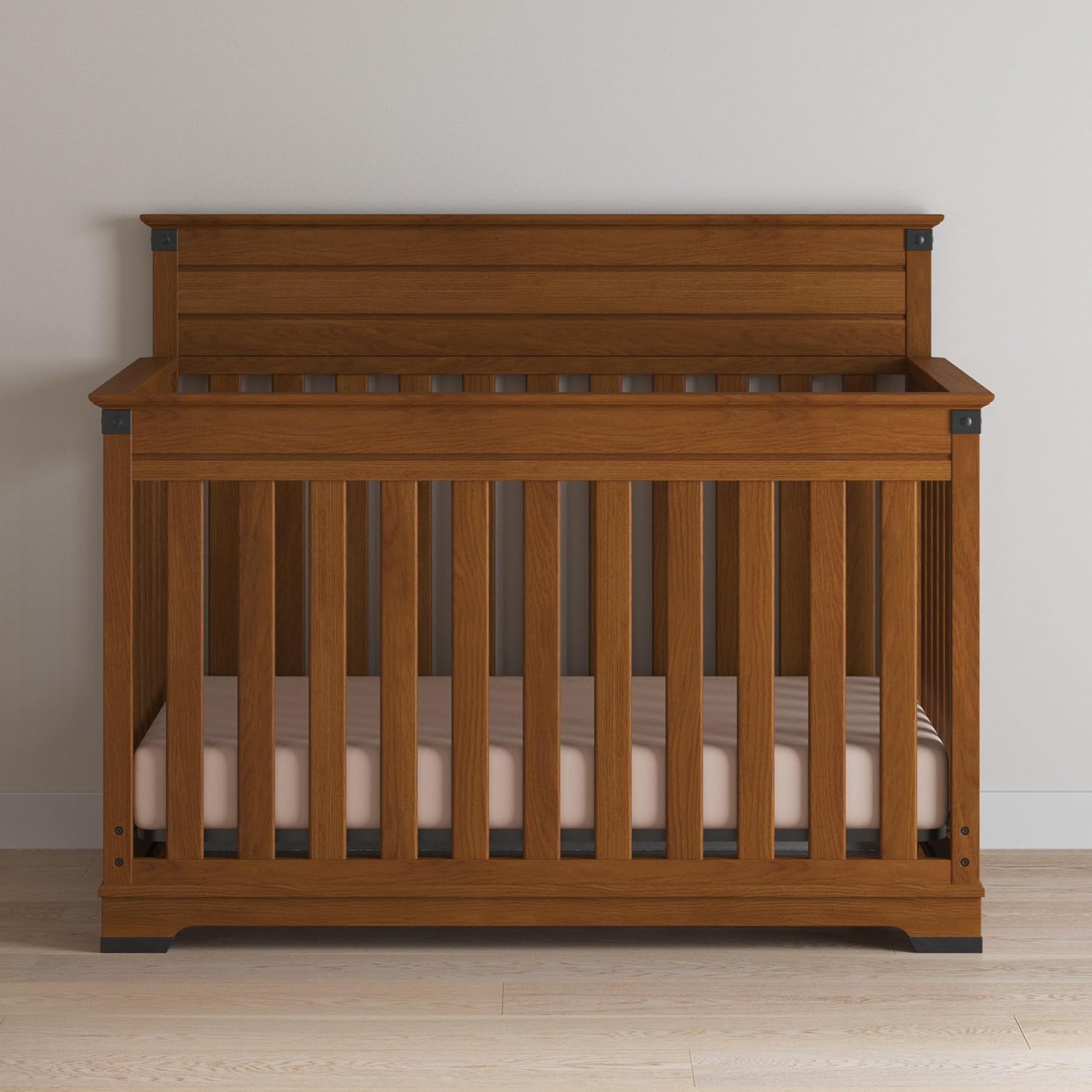 Child Craft Redmond 3-Piece Nursery Set, Includes 4-in-1 Convertible Crib, Dresser, and Chest (Coach Cherry)
