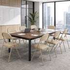 Sweetcrispy Folding Chair 4 Pack, Leather Padded Foldable Chairs, Sturdy Metal Portable Chairs, Easy to Use and Store, Outdoor and Indoor, for Home, Office, Party, Garden, Kahki