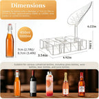 Clear Acrylic Wine Rack, Modular Stackable Countertop Wine Bottle Holder with Leaf Shaped Support, Multi Purpose Versatile Wine Display Stand for Home Bar Party Daily Organizing (2pcs)