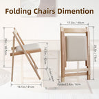 COMUHOME Wood Round Folding Dining Table with 6 Chairs, 47.3" Folding Table and Chairs with Storage Shelf Metal Legs for Home Dining Room Living Room, Space Saving Foldable Dining Table with 6 Chairs