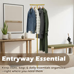 T-shaped Coat Rack Freestanding with Marble Base, 72" H Clothes Display Rack, Heavy-duty Clothes Rack, Modern Metal Coat Hanging Rack for Boutique, Hallway, Entryway, White