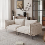 JACH 74.8" Cloud Sofa, Mid-Century Modern Love Seat Couches with Thick Cushion, Modular Couch with High Sofa Legs, Sofa Furniture for Small Space Living Room Office Apartment, Light Brown