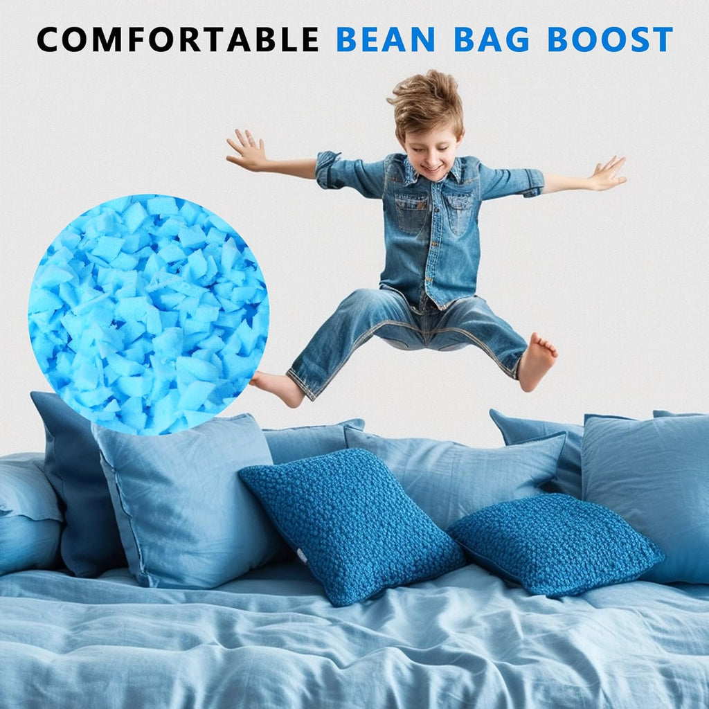 10 LBS Bean Bag Filler,Comfortable and Soft Bean Bag Chair Filler, Memory Foam Stuffing for Cooling Pillow,Beanbag，Dog Bed,Couch Stuffing Fill for Cushions，Arts, Crafts, and Sewing