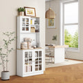 Modern Kitchen Pantry Cabinet, Freestanding Storage Cabinet with Hutch, for Dining Room,for Kitchen Home