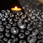 DomeStar 1000PCS Diamond Decorations, Clear Fake Diamonds Acrylic Craft Gems Crystals for Vase Fillers Wedding Table Scatters Party 5 Sizes（0.16''-0.9'')