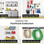 Rubbermaid FastTrack Wall Mounted Storage and Organization System Rail Horizontal 48" 2-Pack Holds up to 1750 pounds Each Rail for Home/Garage Storage and Organization