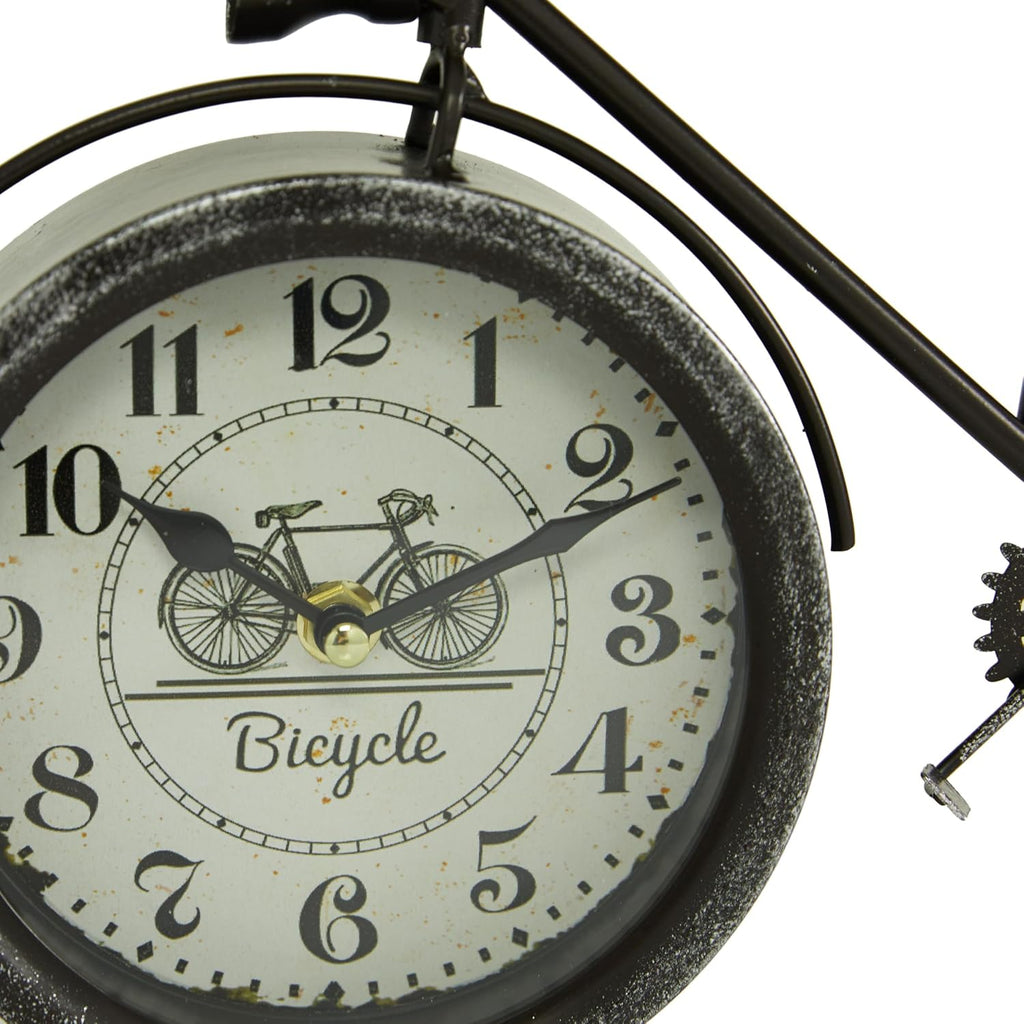 Deco 79 Metal Bike Clock, Set of 2 15"W, 9"H, Black