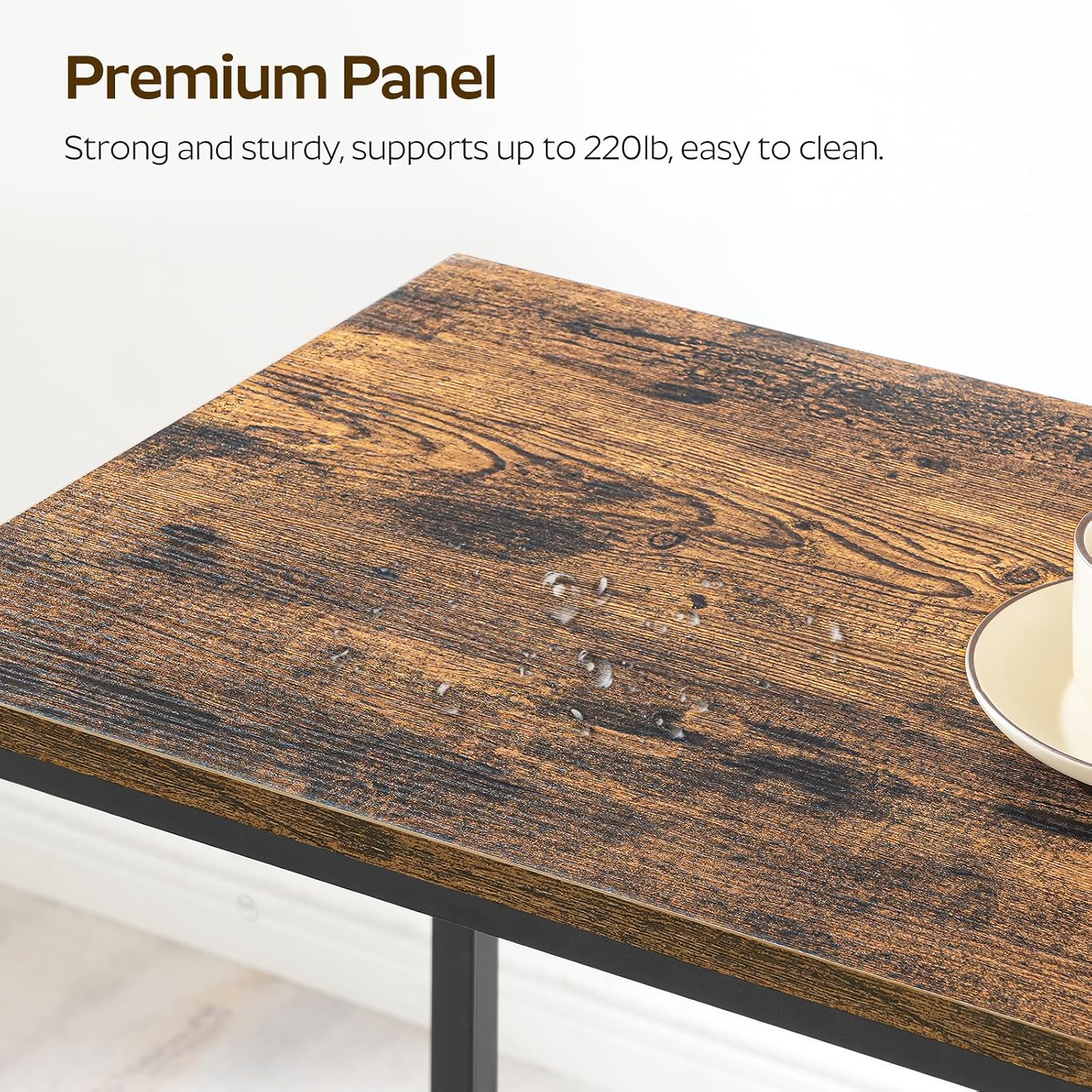 YATINEY 70.8" Long Bar Table, Counter Bar Height Table, High Top Table, Rectangular Hightop Bar Pub, for Kitchen, Living Room, Entryway, Rustic Brown and Black BT08BR