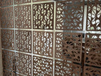 Ceiling Hanging Room Divider Panels, Walnut
