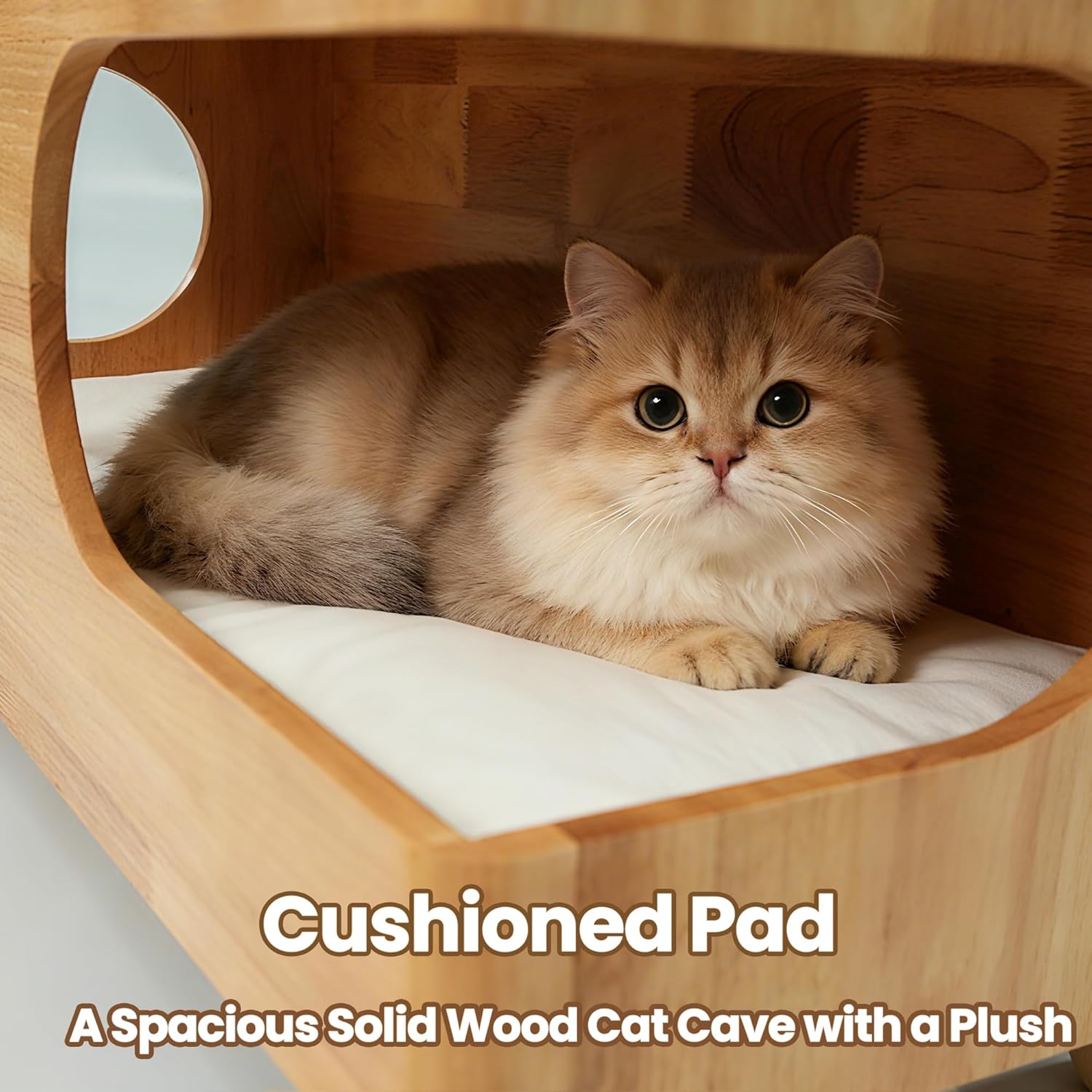 Brelice Sofa Armrest Side Table with Hidden Cat Bed and Storage, Chenille Couch Arm Rest Organizer for Sectional Sofa, Left/Right Side for Living Room