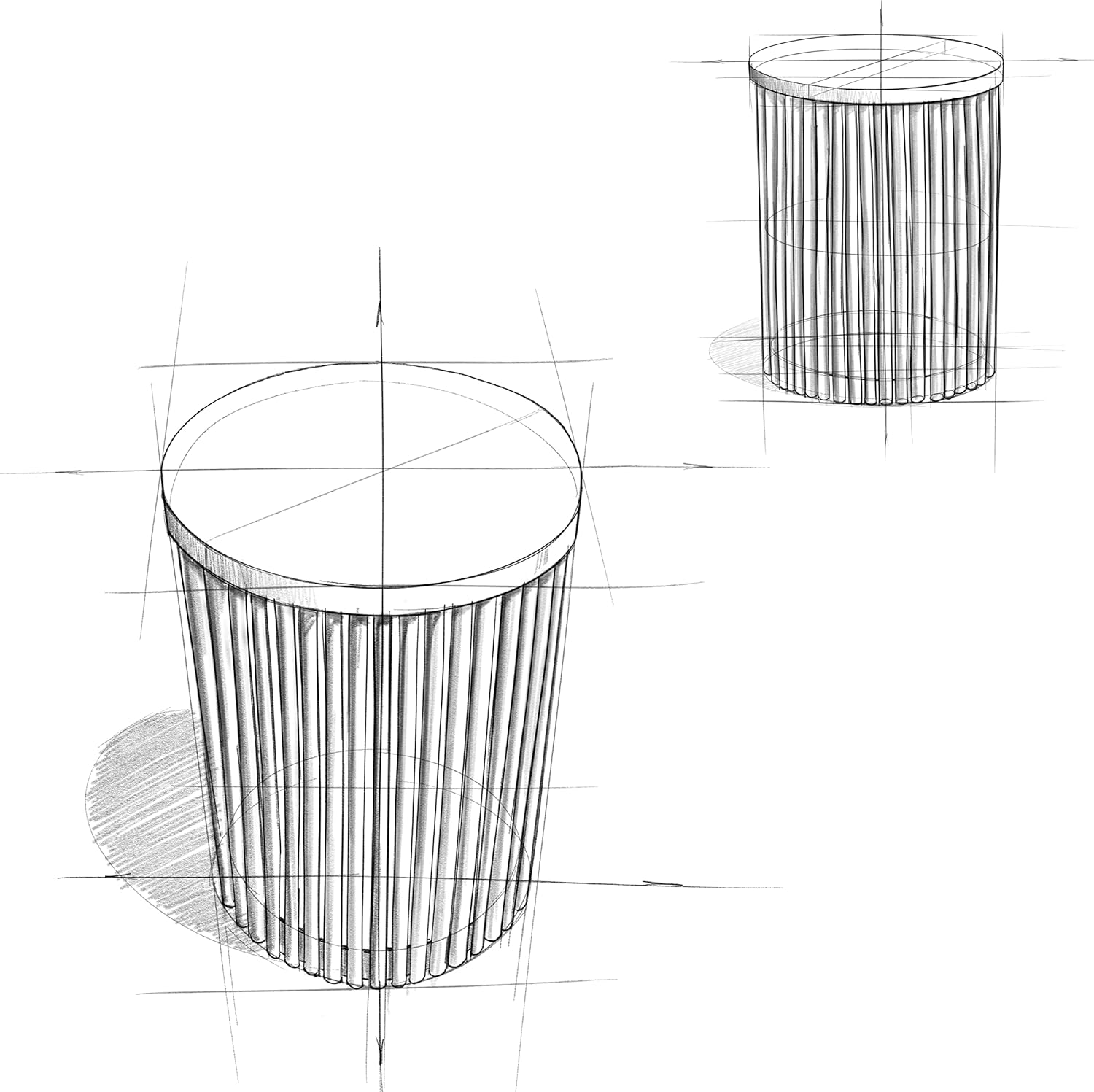 SIMPLIHOME Demy Accent Table - 18 inch Wide Solid Mango Wood and Metal Round Side Table in Earthtone/Ebony, Modern End Table for Living Room or Bedroom with Slatted Base Design, Assembled