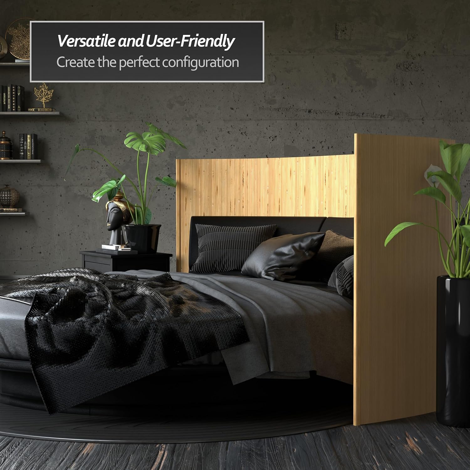 4 ft. Tall Reversible Bamboo Wave Screen - Burnt Bamboo