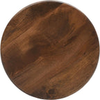 Jofran Aero Round Mid-Century Modern Solid Wood Accent End Table, Side Table for Living Room Bedroom, Small Nightstand, Chestnut