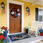 Patriotic Door Mat 250th Anniversary Doormat,4th of July Patriotic Mat with Bald Eagle & Stars Mat,17"x28" Non-Slip Independence Day Freedom Memorial Day Porch Front Decor