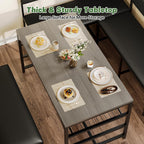Concho Kitchen Breakfast Nook Table Set with Soft Seat, Corner Dining Table Set for 4-6 People, Dining Room Sets for 4, Space Saving Kitchen Booth Seating with Table for Small Space, Taupe