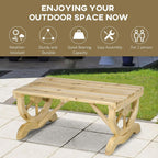 2-Person Outdoor Bench with Wagon Wheel Design