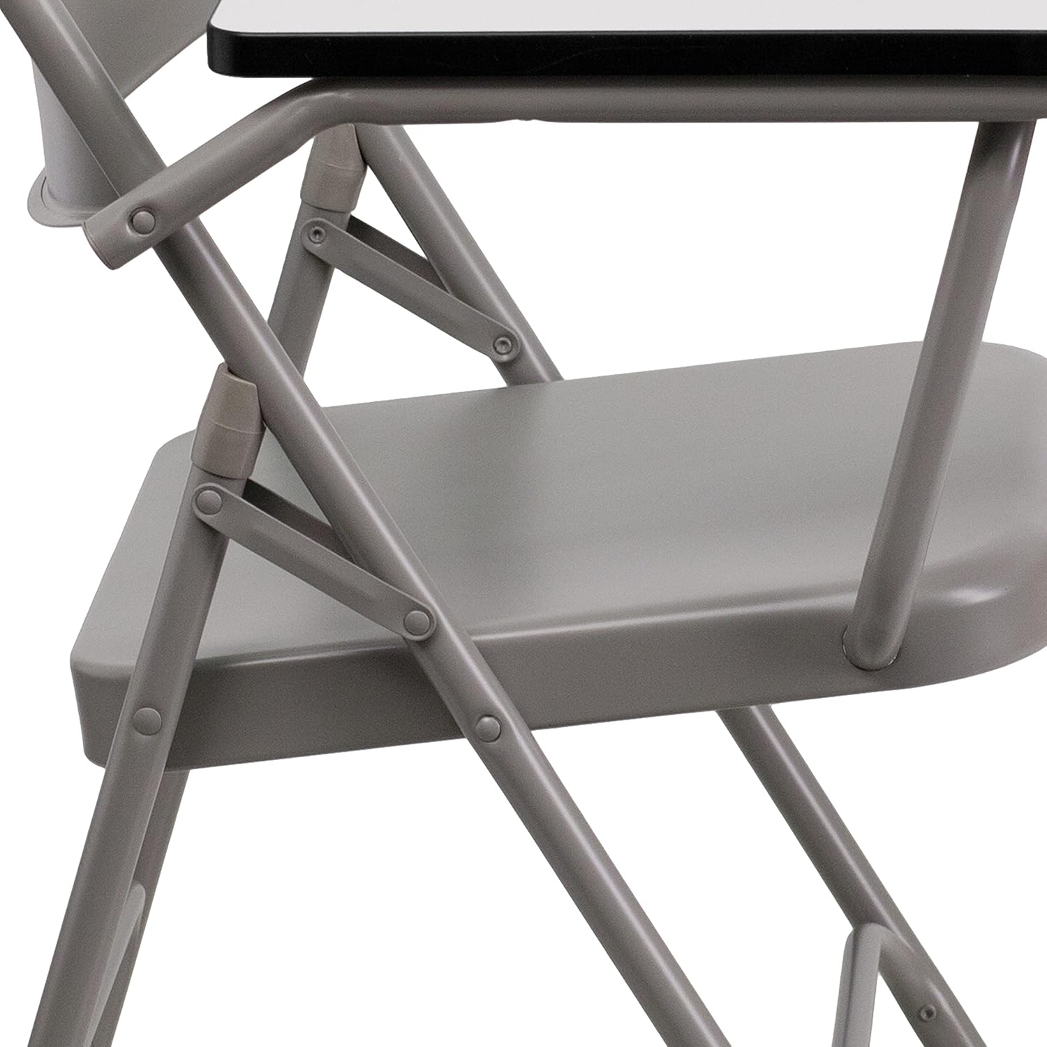 Flash Furniture Ralph Premium Steel Folding Chair with Right Handed Tablet Arm