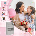 Toy Storage Cabinet, Bookcase Bookshelf for Room, Bedroom, Playroom, Nursery, Gray