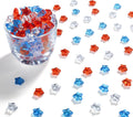 LAIDANLA 500PCS Red White Blue Acrylic Star Gems Vase Fillers, Patriotic Decorative Fake Crystals Gems Table Scatter for Independence Day Decor 4th of July Party DIY Crafts Home Decorations