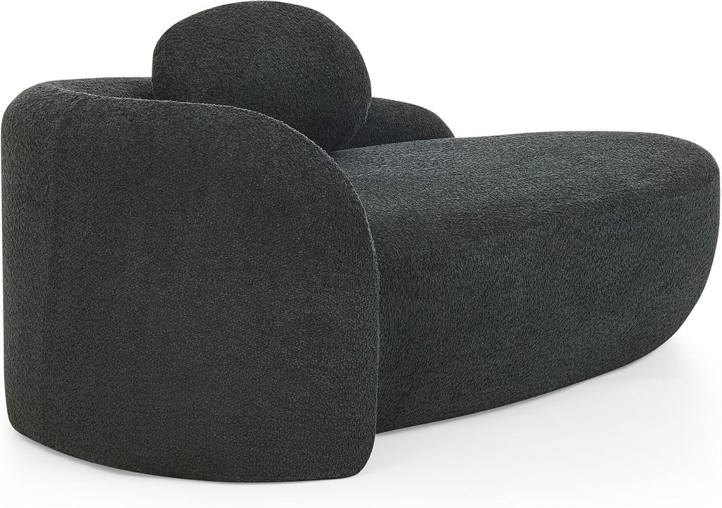 Full Foam Chaise Lounge Chair Indoor, Boucle Upholstered Boneless Chaise Lounge Sofa Bed, Right Facing Leisure Cloud Recliner Couches Sleeper Daybed for Living Room