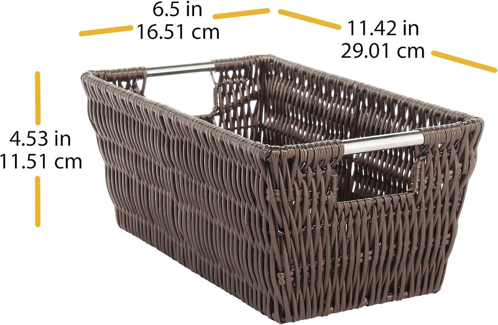 Whitmor Rattique Small Shelf Tote (6500-2712-JAVA) (Pack of 2)