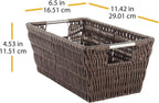 Whitmor Rattique Small Shelf Tote (6500-2712-JAVA) (Pack of 2)
