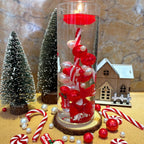 139Pcs Christmas Vase Filler, White and Red Candy Cane Decor, ClassicGreen Set Christmas Floating Vase Fillers for Home Table Centerpieces Decorations (Classic White Red Set)