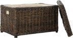 happimess HPM9002A Elijah 30" Wicker Storage Trunk, Collapsible for flat storage, Rattan-Sarang Buaya, Coastal for Office, Dorm Room-LivingRoom, Bedroom, Dining Room, Brown