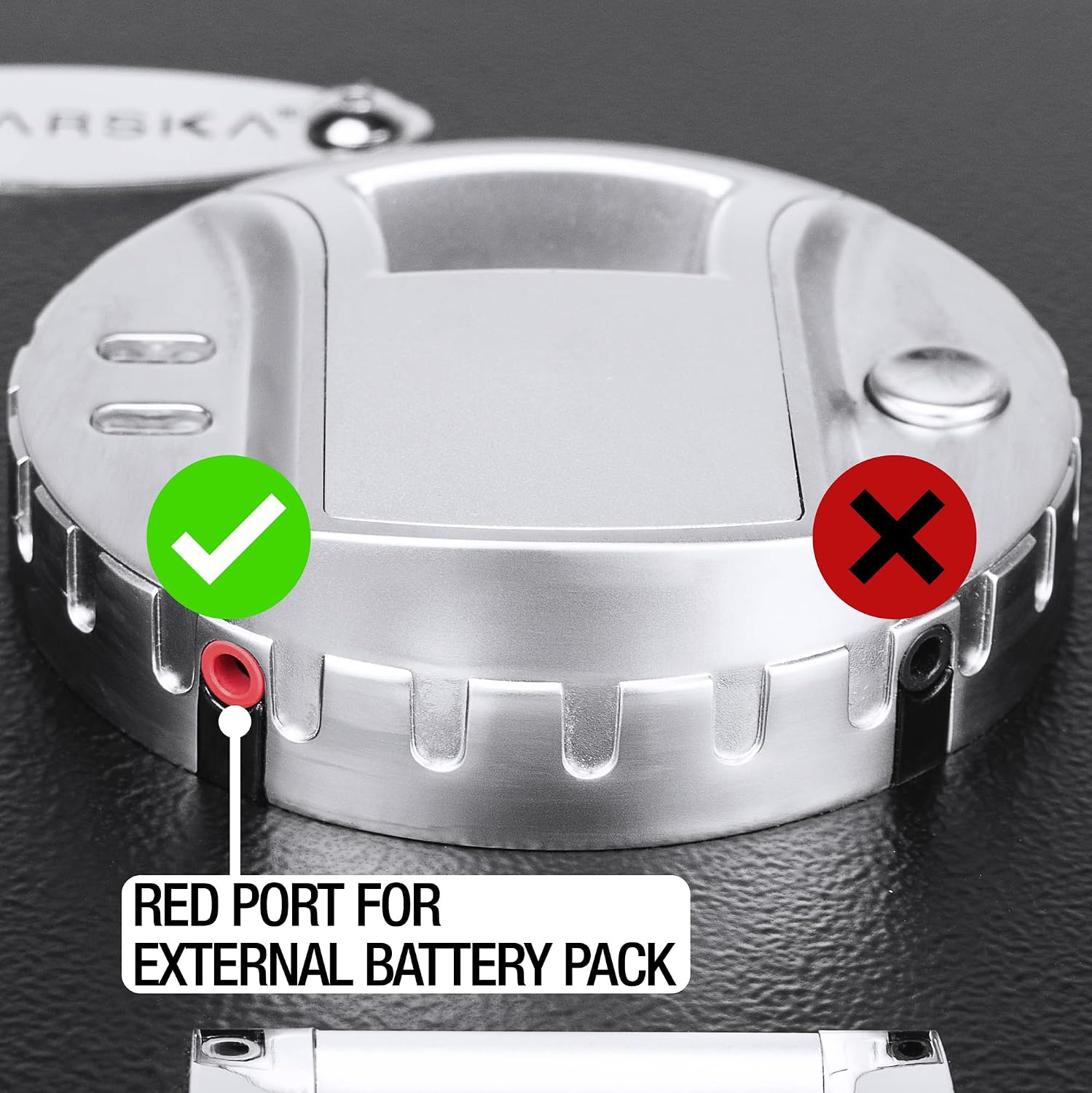 Barska External Battery Pack – Backup Power for Biometric Fingerprint Safes, Compatible Only with Select Barska Models, Access During Battery Failure