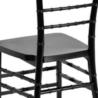 Flash Furniture 2 Pack HERCULES PREMIUM Series Black Resin Stacking Chiavari Chair